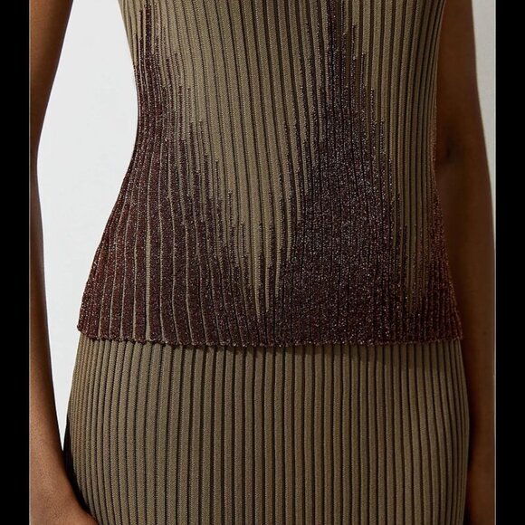 Viscose Blend Shimmer Knit Top and Bottom Co-Ord - Picture 4 of 4